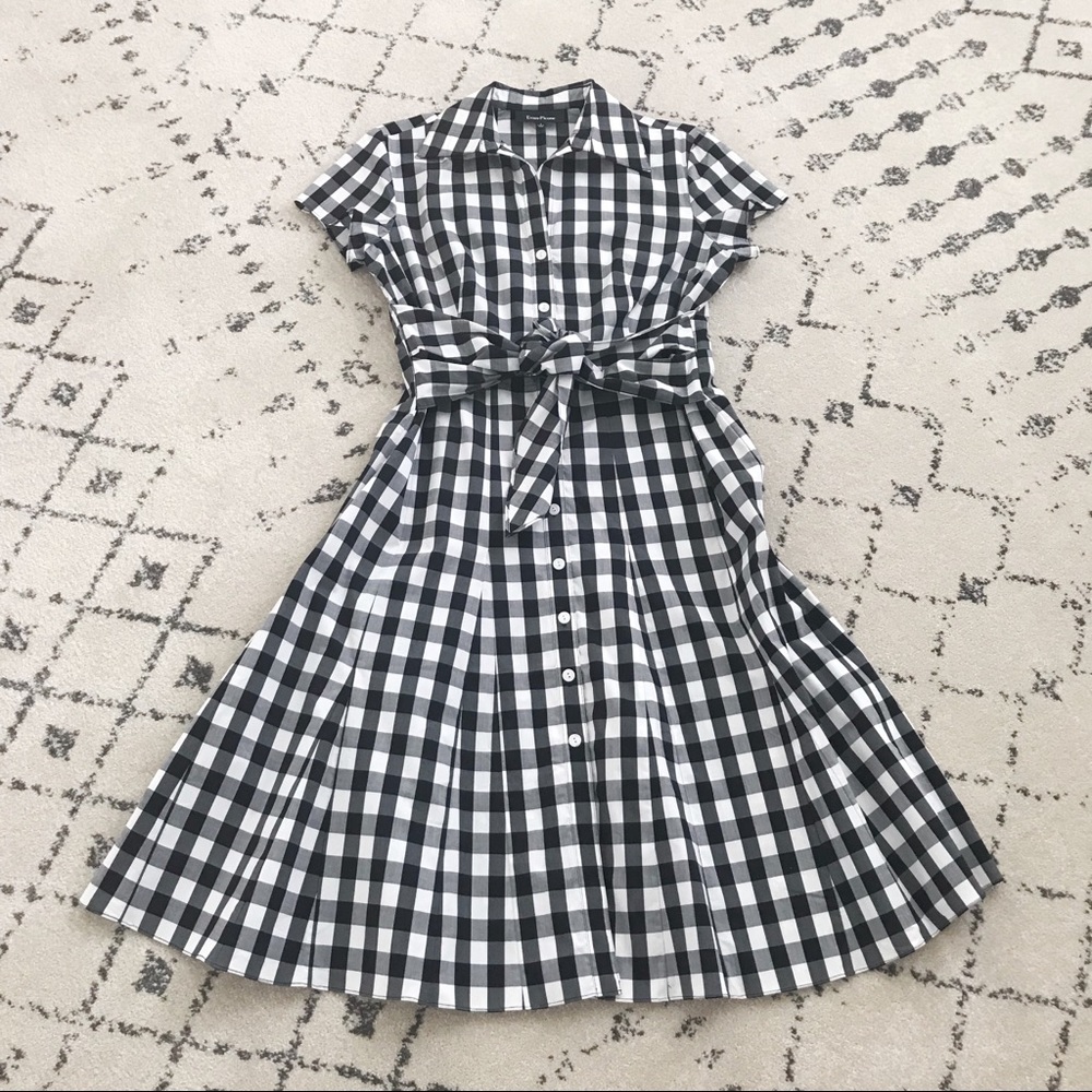Evan Picone Buffalo Plaid Spring Dress